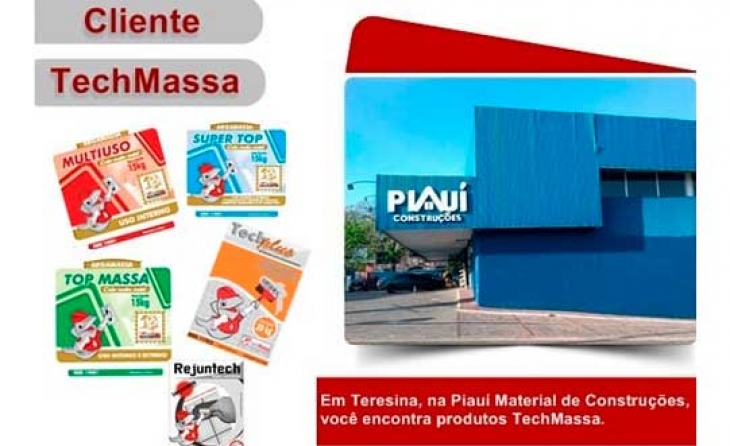 Produtos TechMassa na Piauí Construções